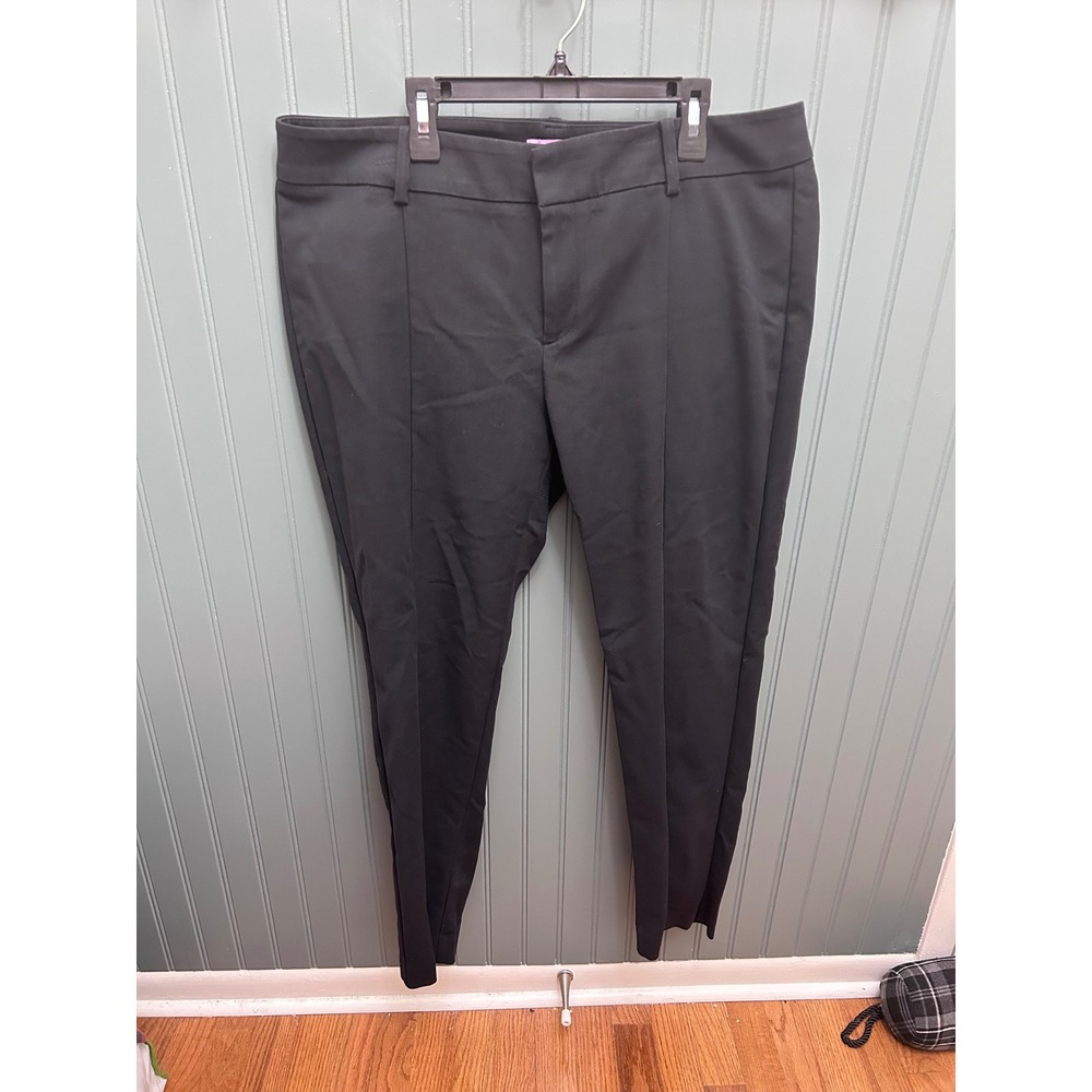 Lilly Pulitzer Black Stretch Front Seam Trousers Dress Pants Womens 16